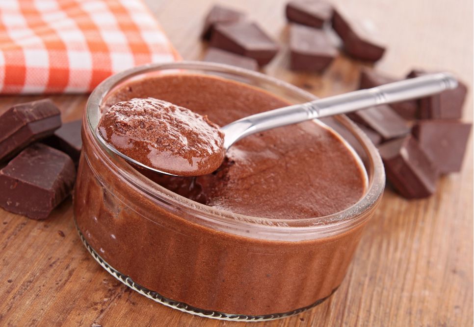 Mousse au chocolat vanillée