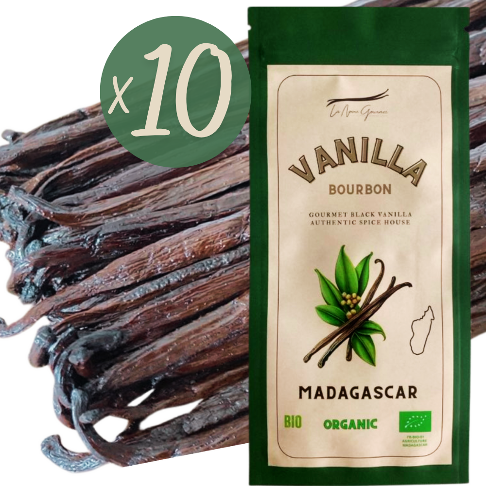 10 Gousses de vanille Bourbon BIO