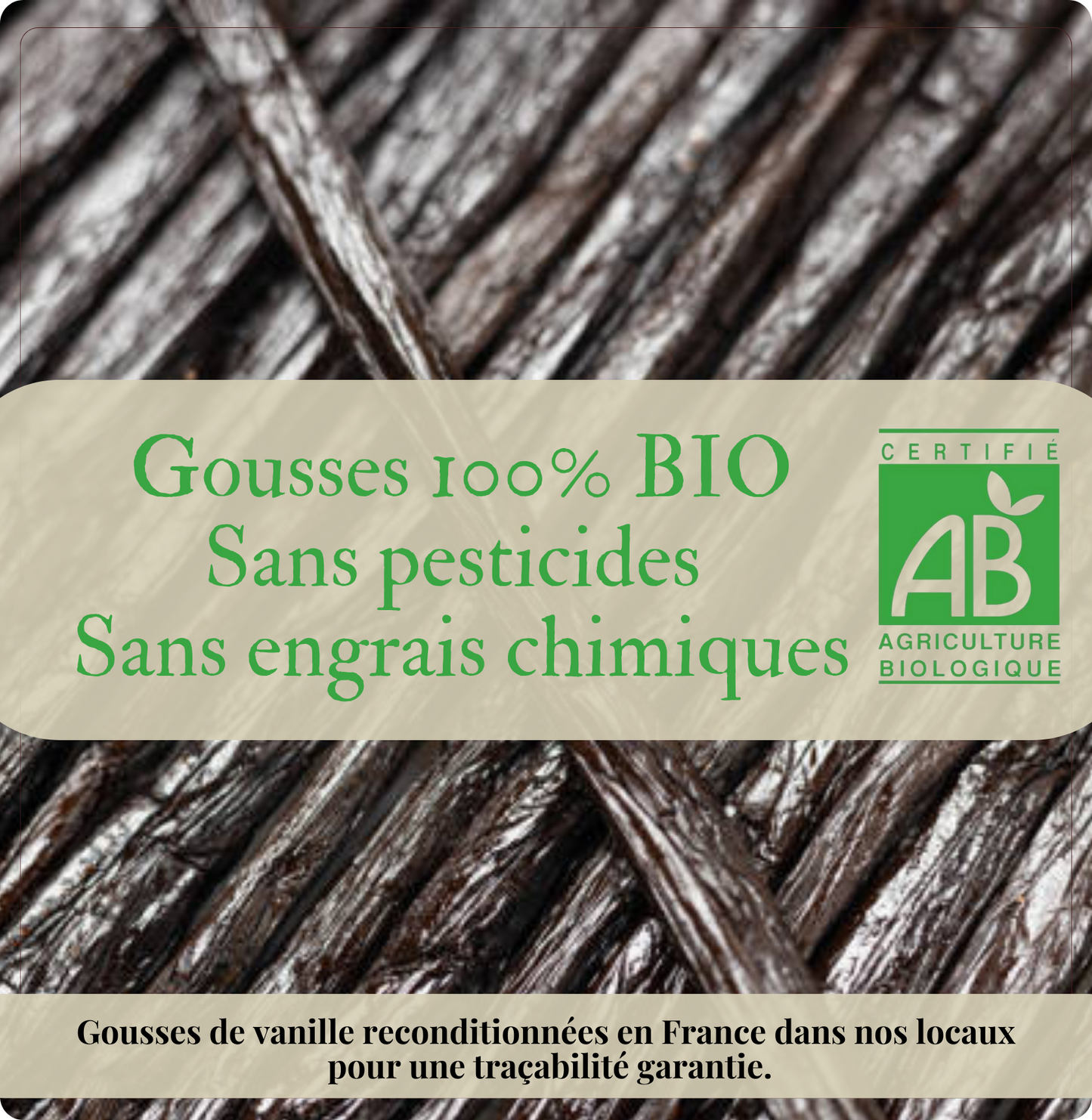 10 Gousses de vanille Bourbon BIO